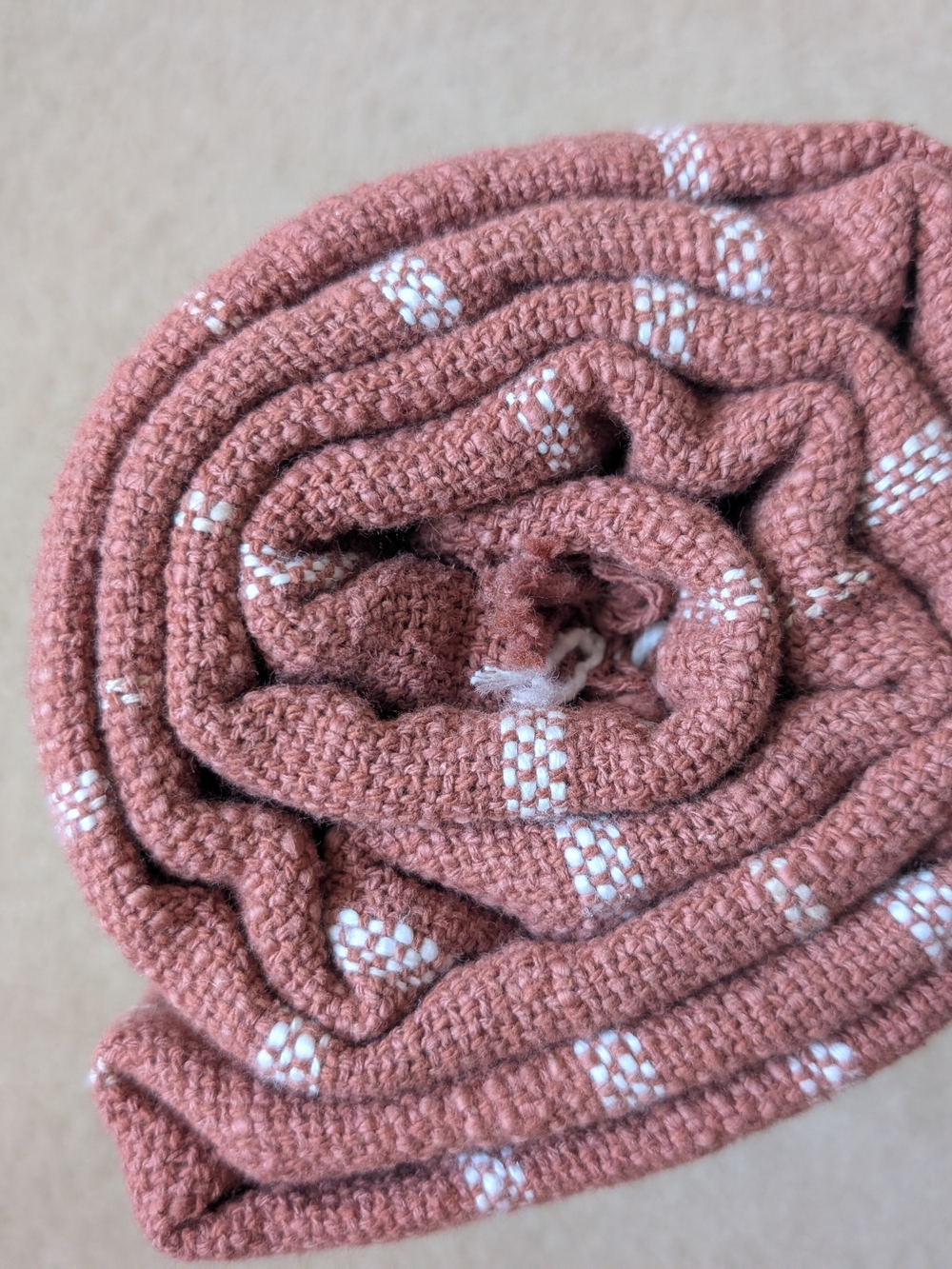 Woven Throw Blanket - Rust